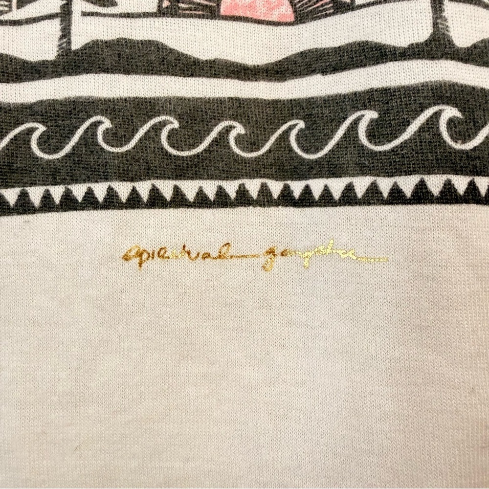 Spiritual Gangster White V-Neck Graphic Sweater "We are the Cosmos" - Picture 4 of 10